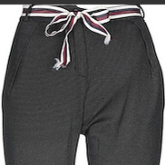 Massimo Rebecchi belted Tweed Pants grey L - Picture 2 of 7